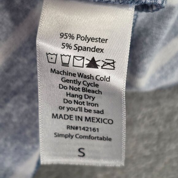 Womens LuLaRoe Blue & White Striped Sleeveless Tiered Babydoll Top Polyester S - Picture 3 of 7